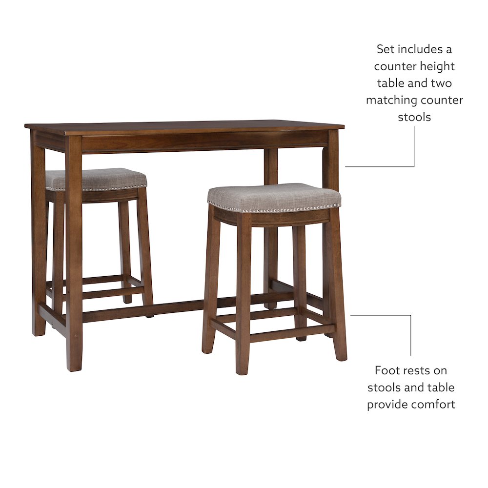 Claridge 3Pc Counter Set Rustic. Picture 6