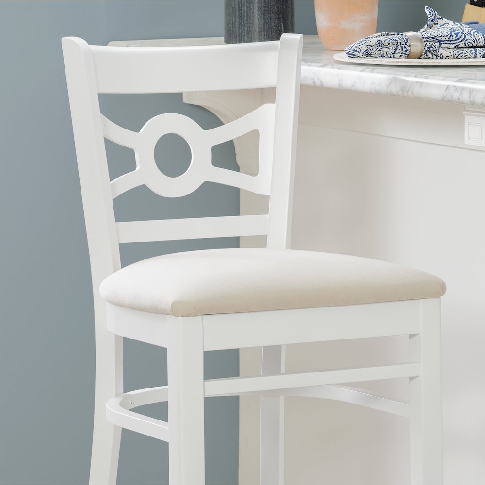 Teresa White Barstool W Uph Seat. Picture 5