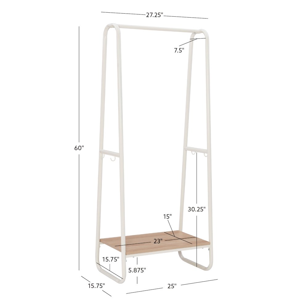 Bywood Clothing Rack Tall White. Picture 14
