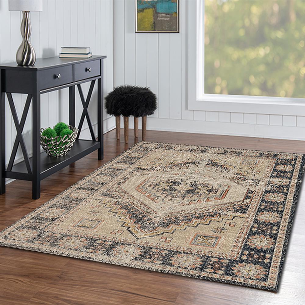 Great Zero Stiles Ivory & Navy 5x7.6, Rug. Picture 2