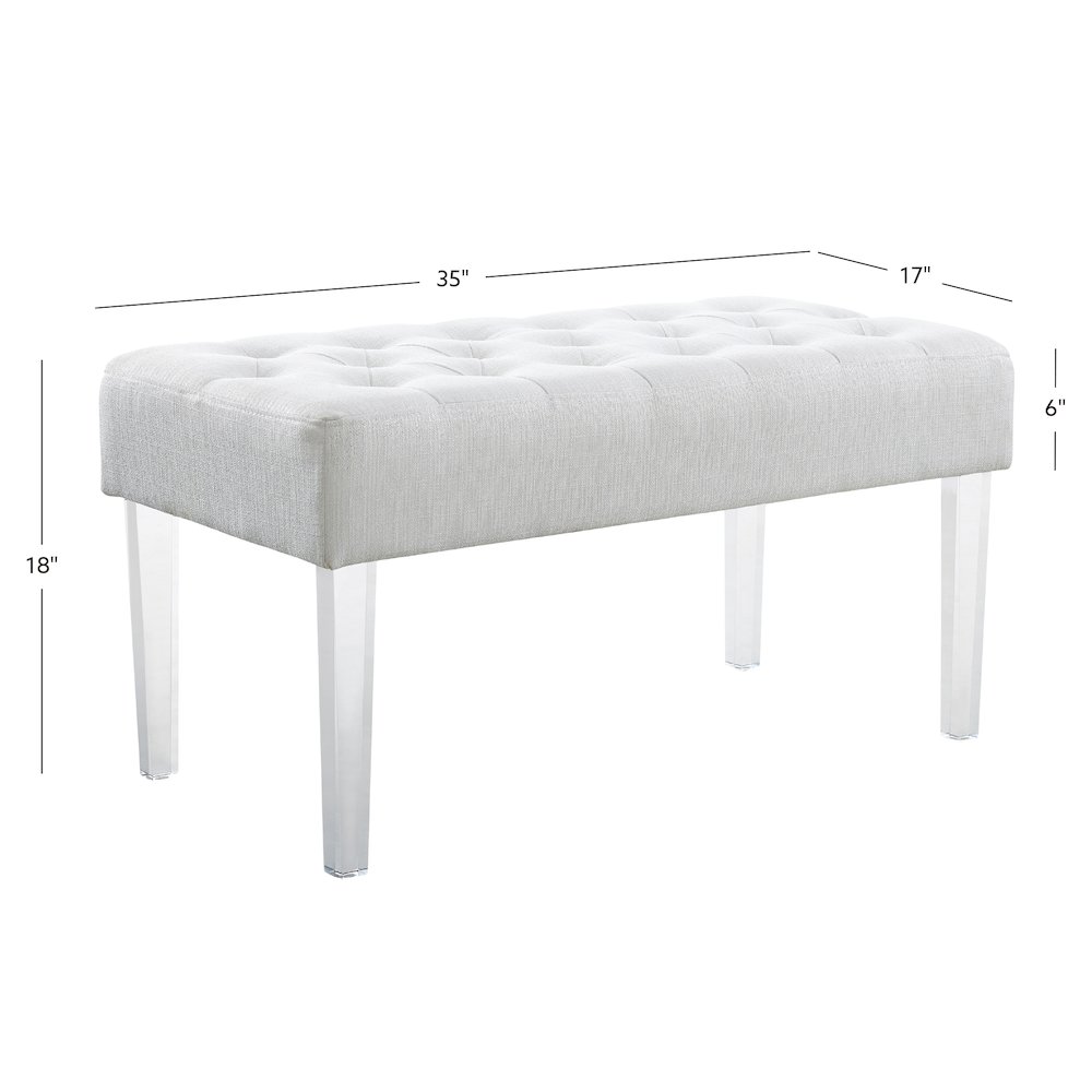 Ella Glitz Acrylic Leg Bench. Picture 8
