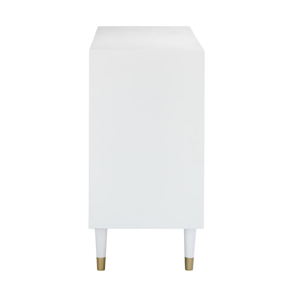 Six Drawer Geo Texture Dresser White. Picture 5