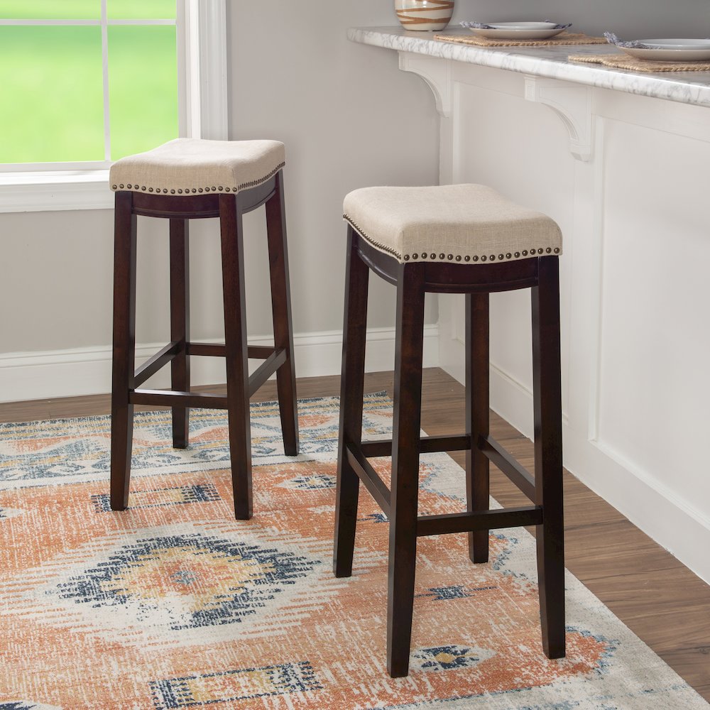 Claridge Linen Bar Stool. Picture 3