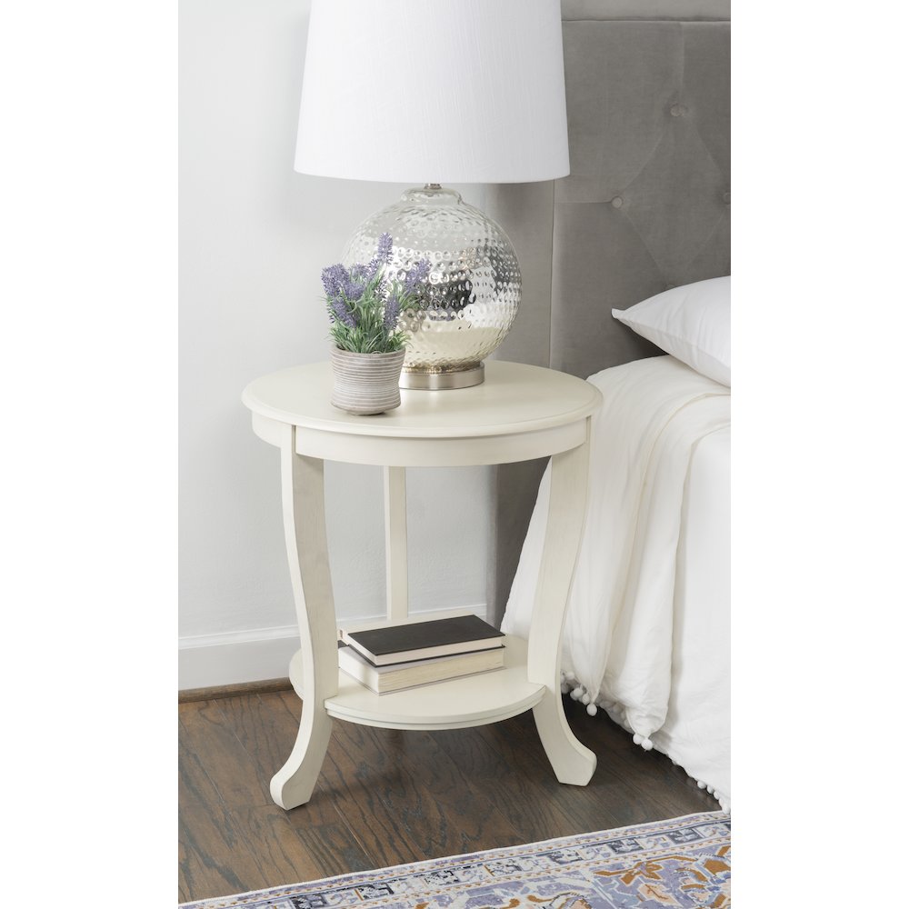 Aubert Accent Side Table, White. Picture 3