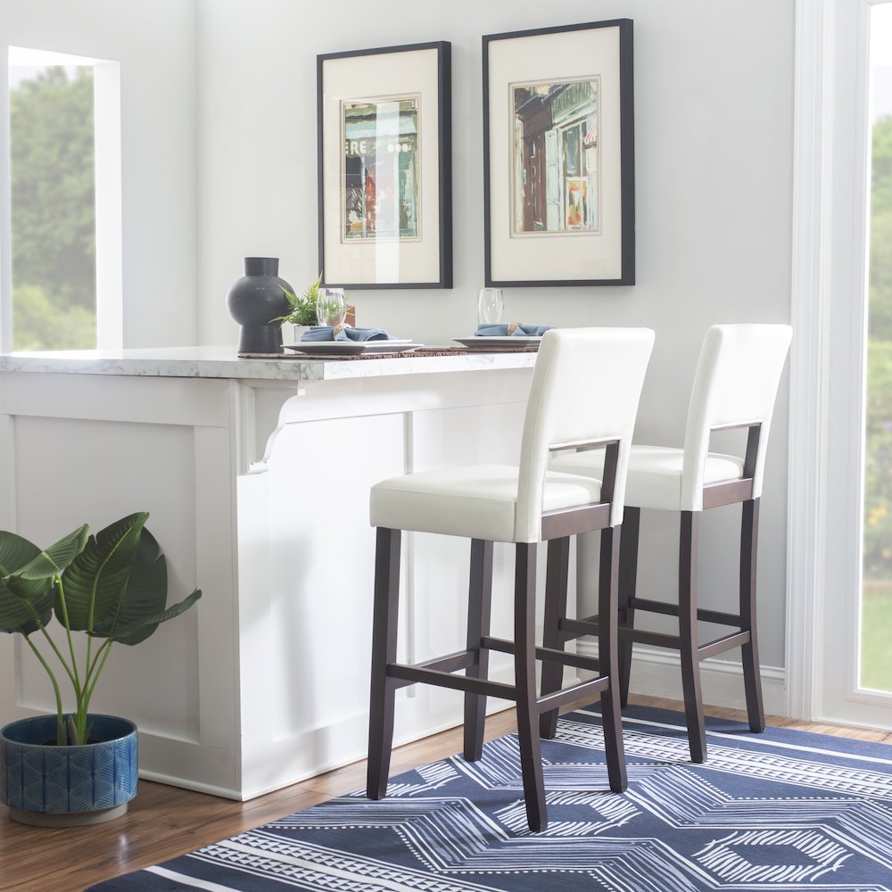 Vega Bar Stool White 30. Picture 2