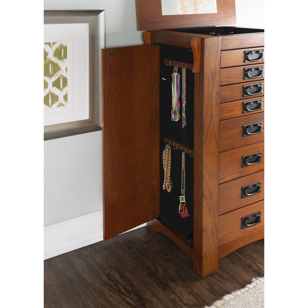 Mission Oak Jewelry Armoire. Picture 4