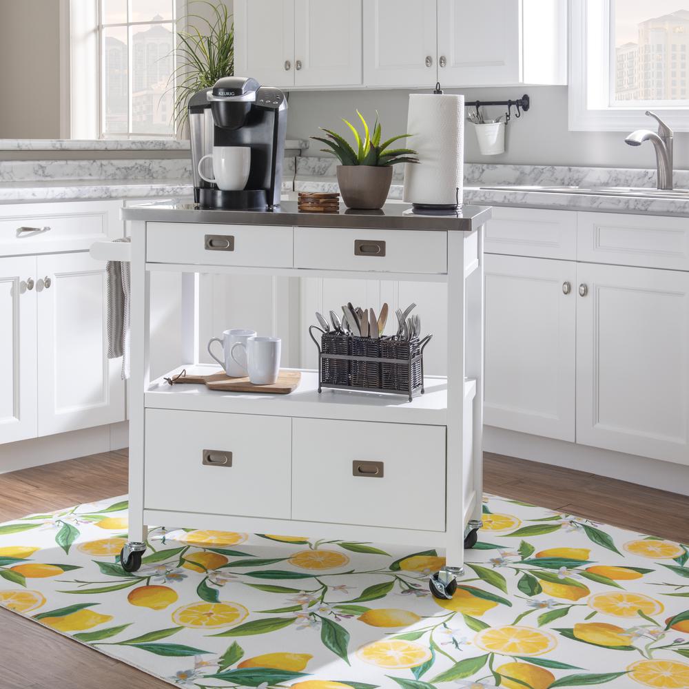 Sydney Kitchen Cart White. Picture 10
