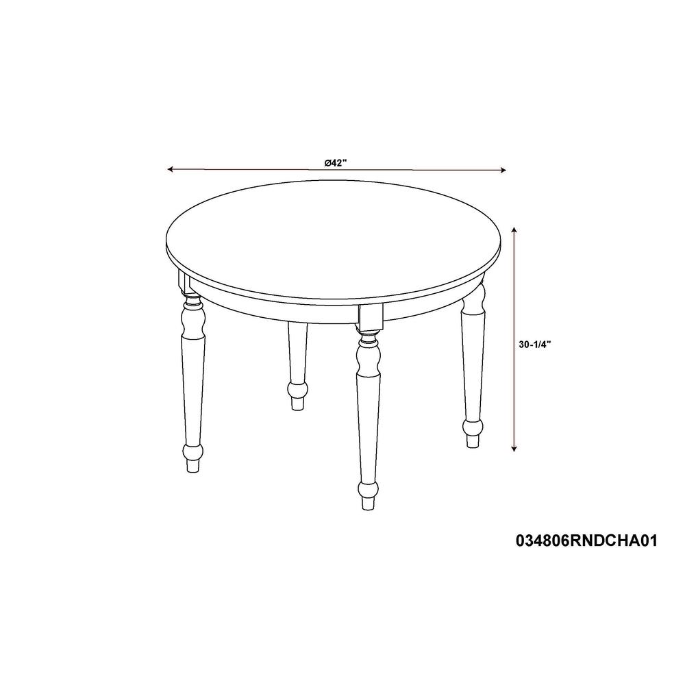 Avalon Light Natural Brown Round Table. Picture 9
