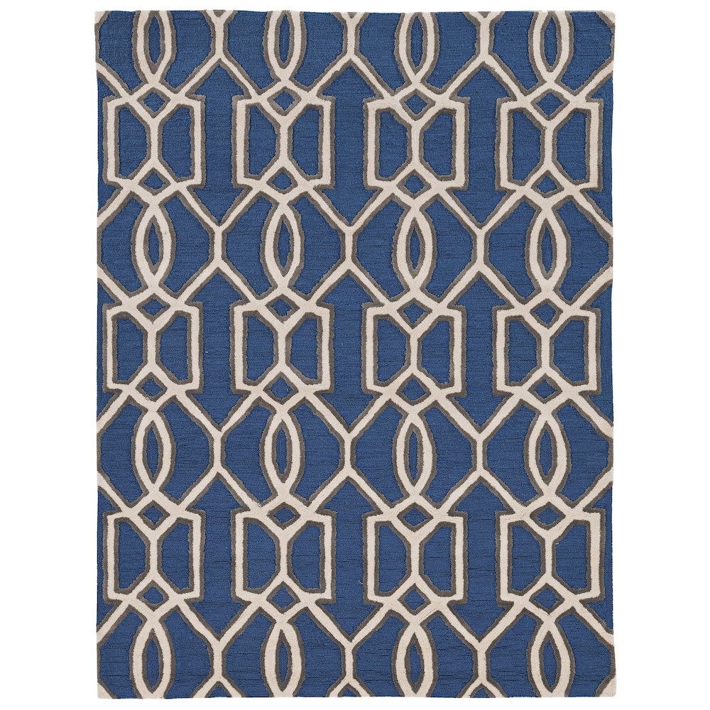 Trio Sariay Blue & Ivory 5x7, Rug. Picture 1
