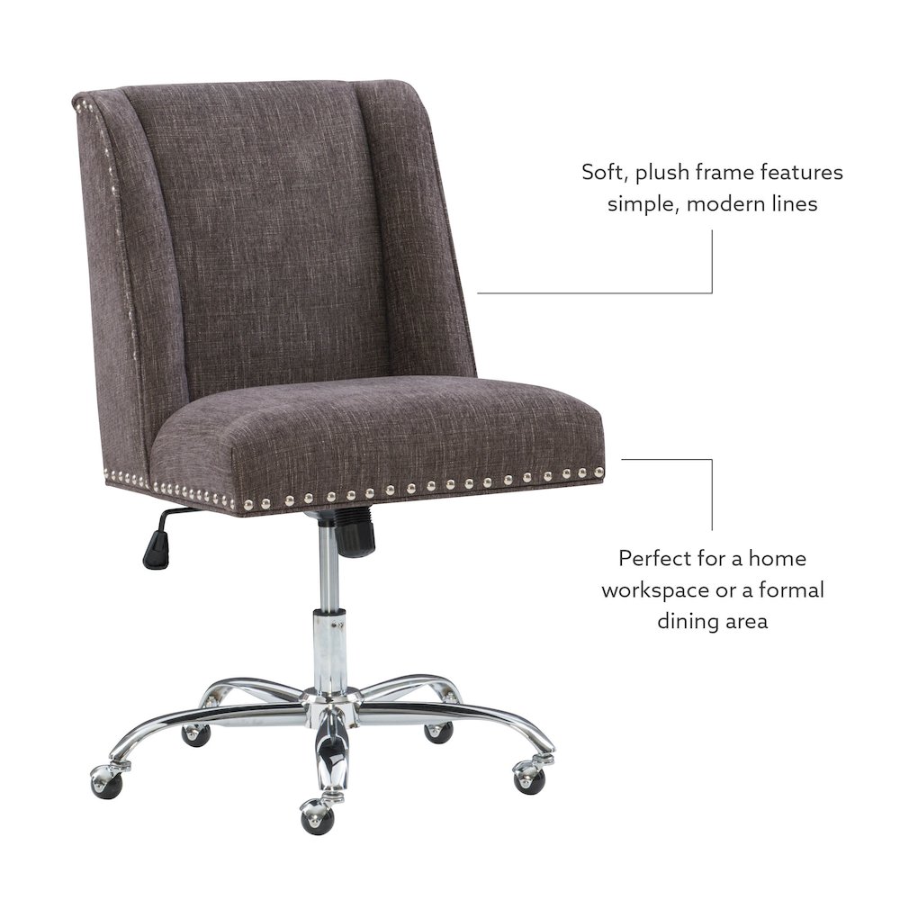 Draper Office Chair, Charcoal. Picture 12