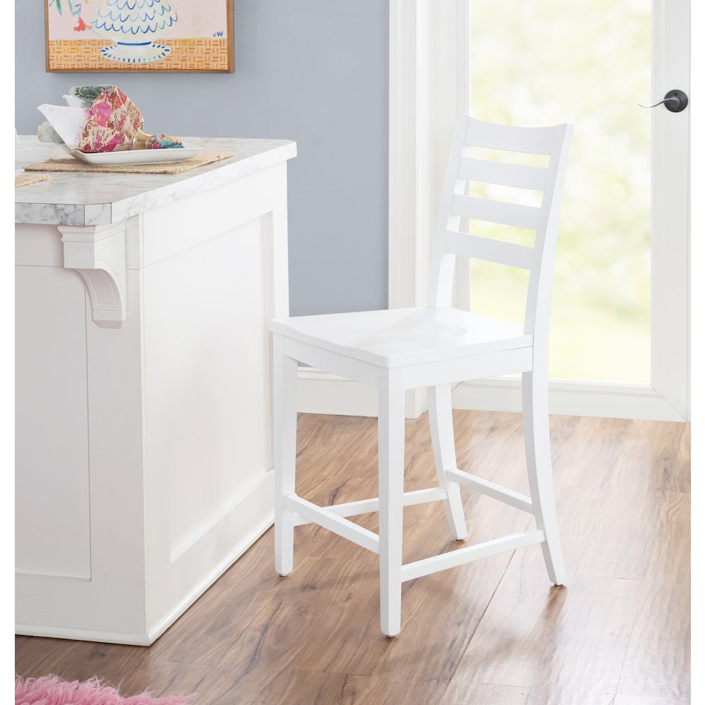 Flynn Counter Stool White Set Of 2. Picture 3