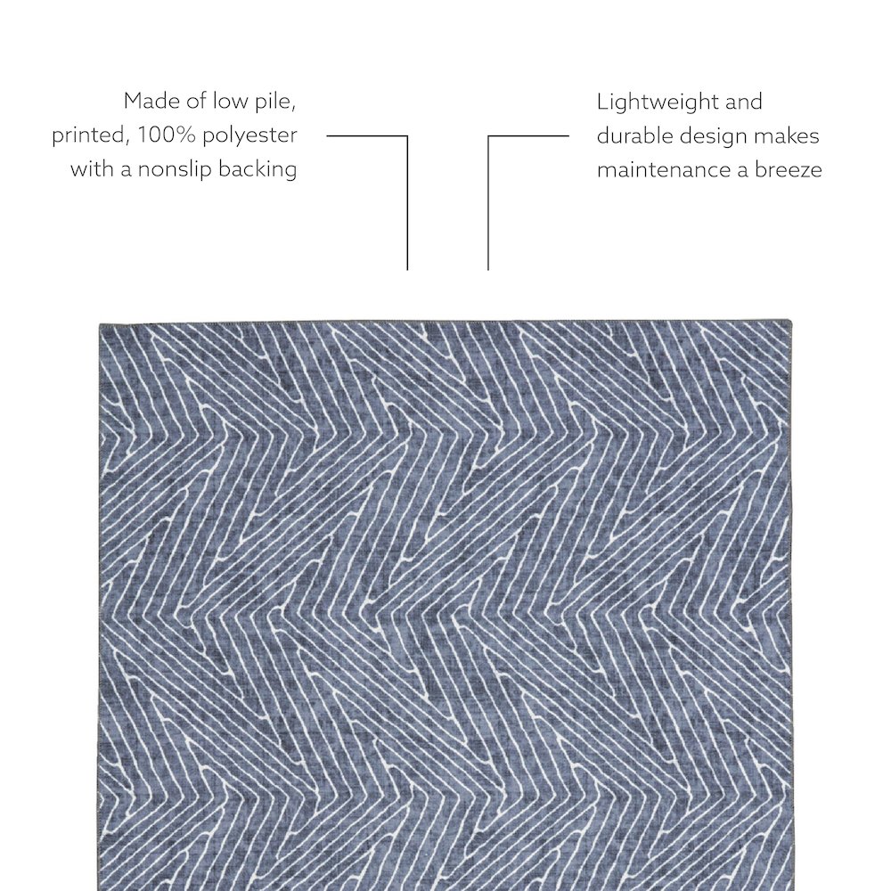 Washable Fuller Grey/Ivory 2x3, Rug. Picture 6