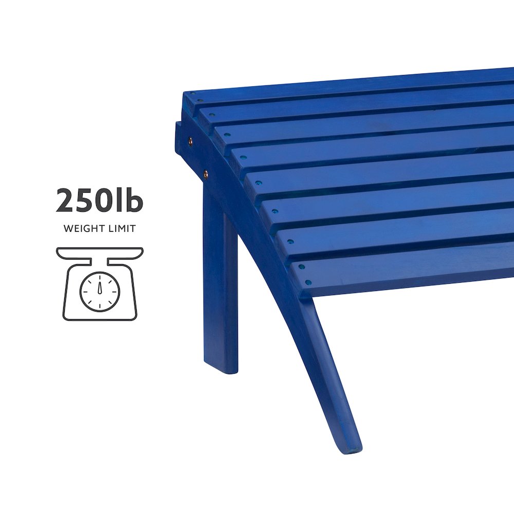 Adirondack Ottoman Blue. Picture 11