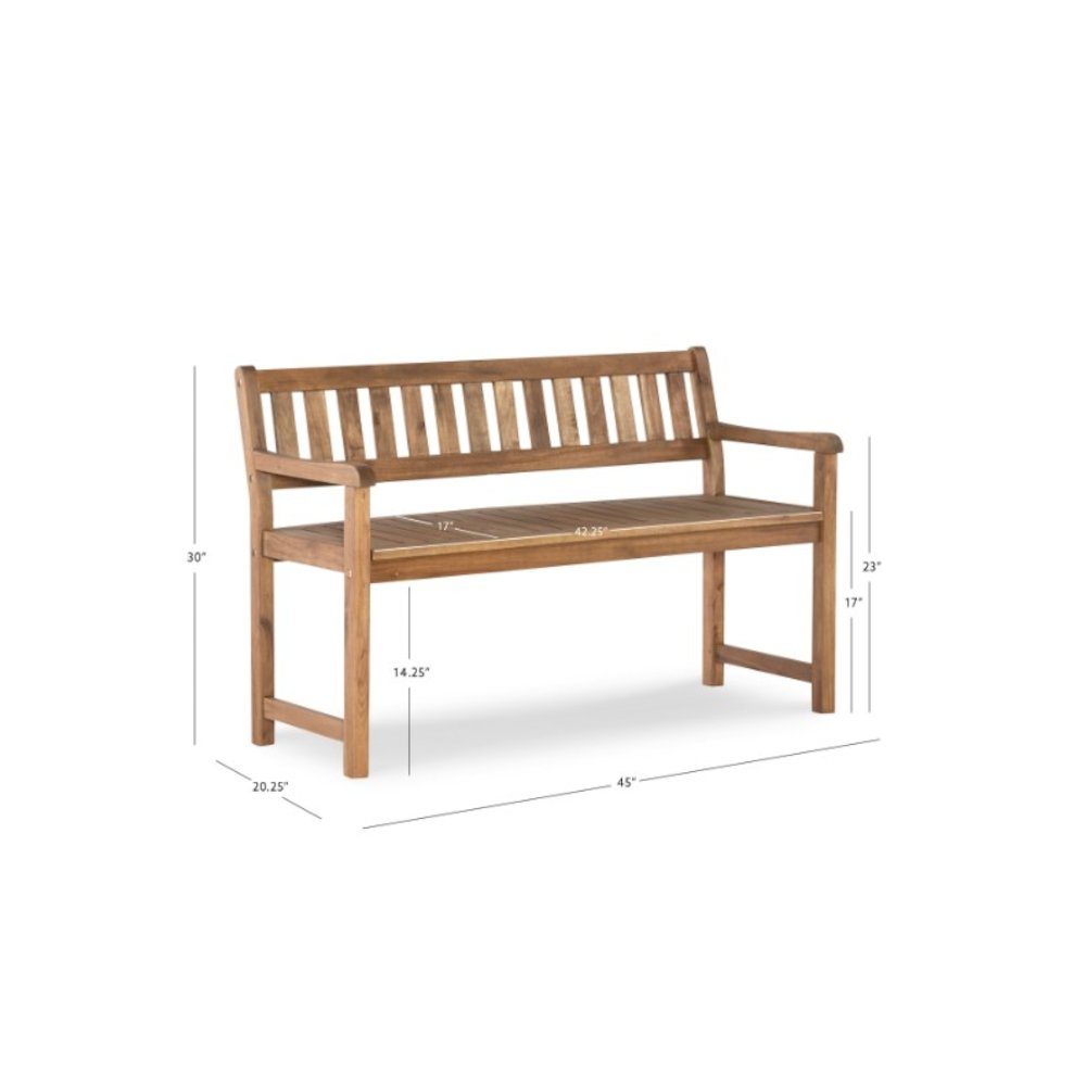 Catalan Bench - Acorn Finish. Picture 11