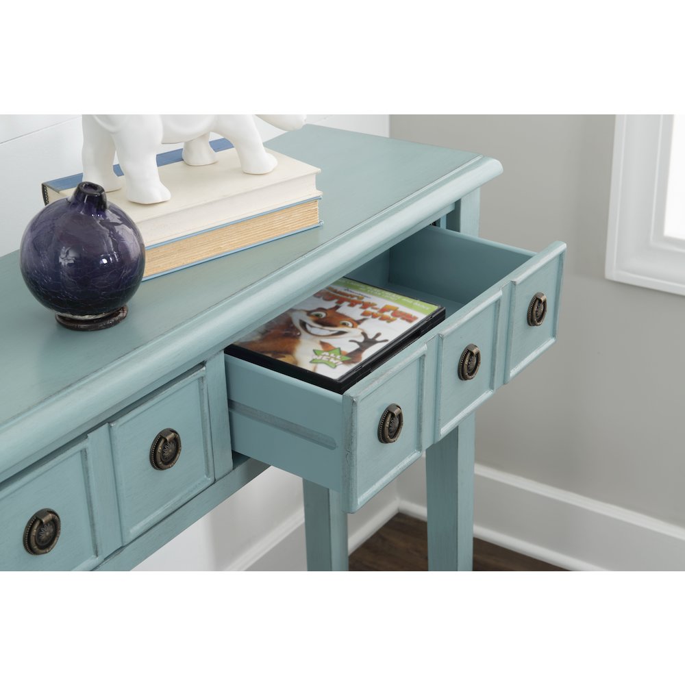 Sadie Teal Long Console. Picture 6