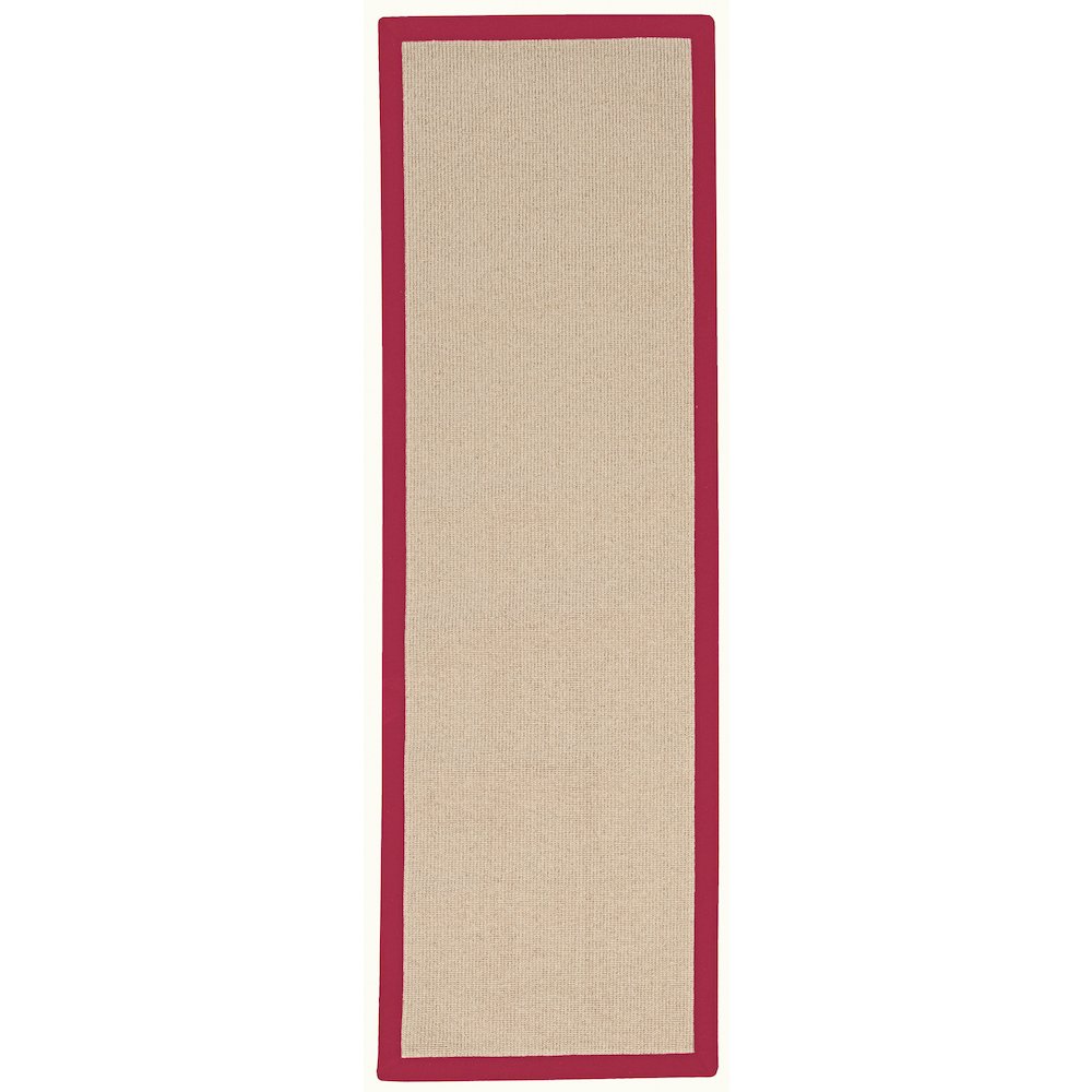 Athena Natural & Red 2.6x8, Rug. Picture 1