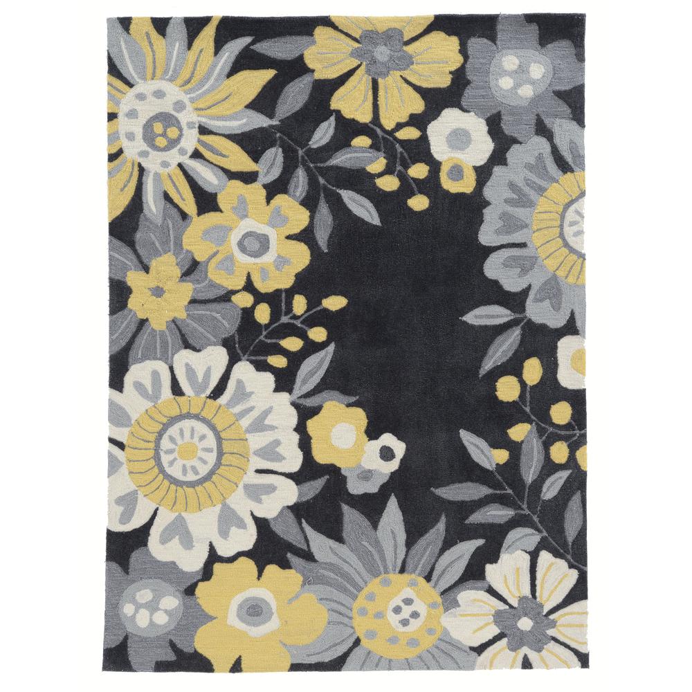 Trio Wildflower Grey & Yellow 1.10x2.10, Rug. Picture 1