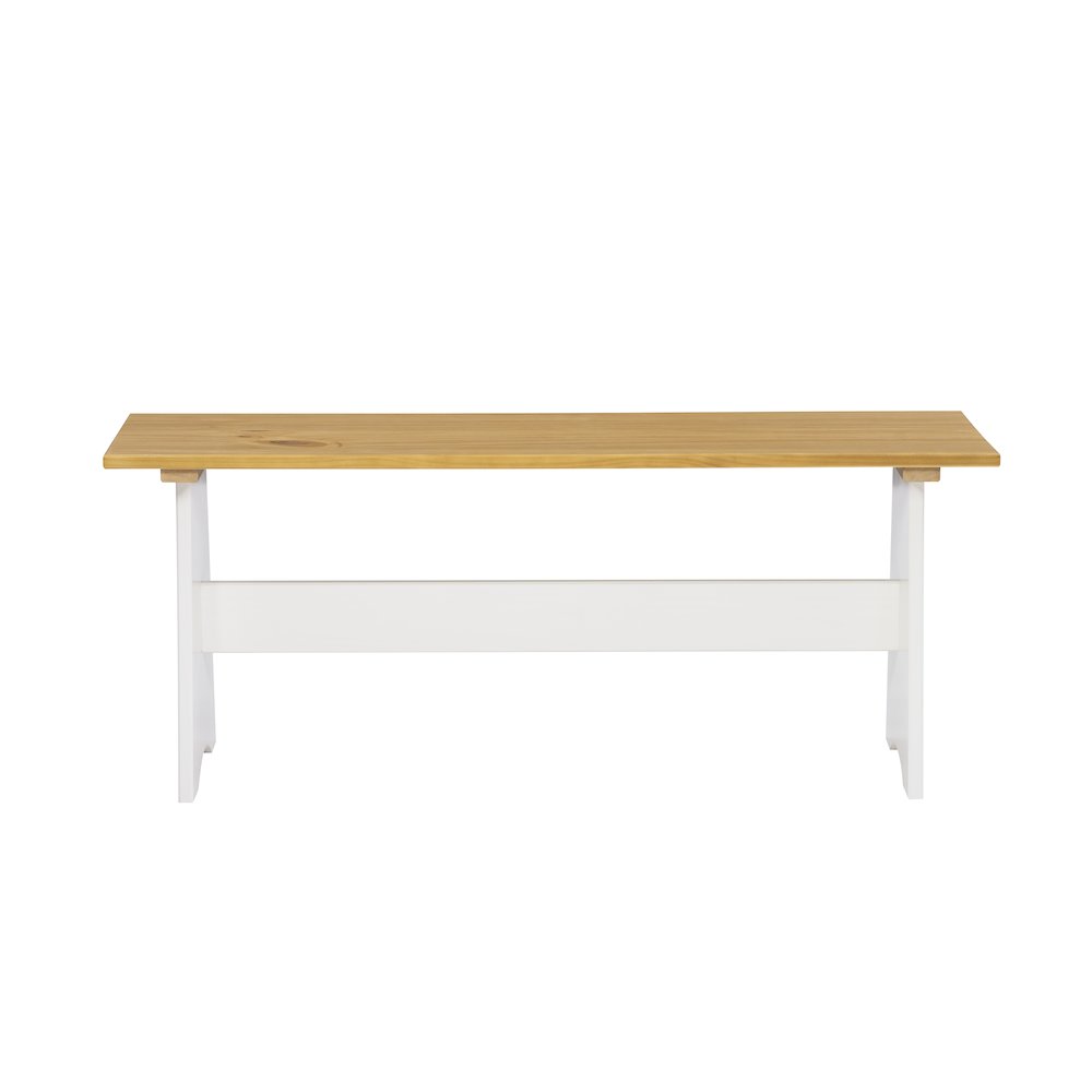 Linson Large Backless Bench Honey White. Picture 2