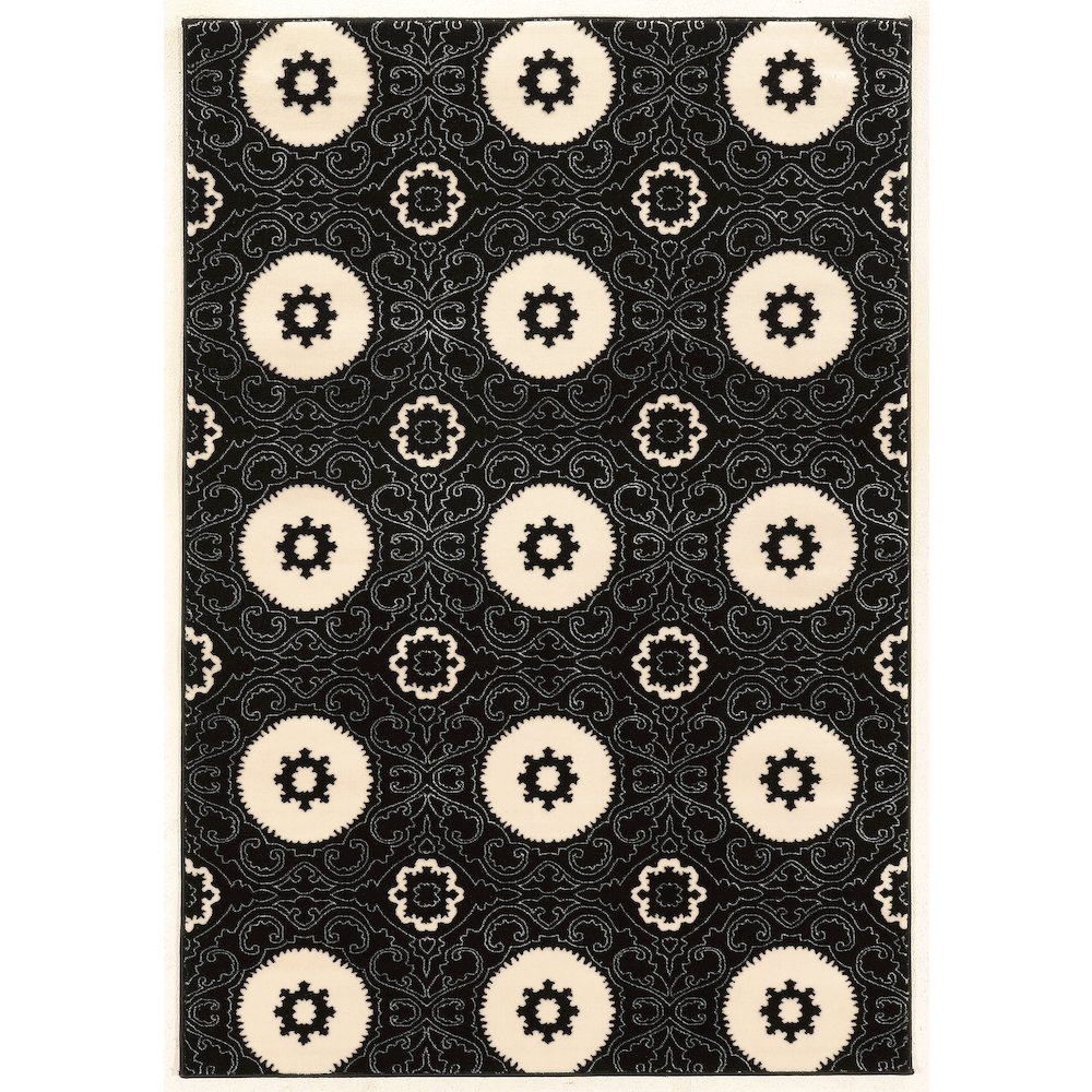 Prisma Karma Black & White 5.3x7.6, Rug. Picture 1