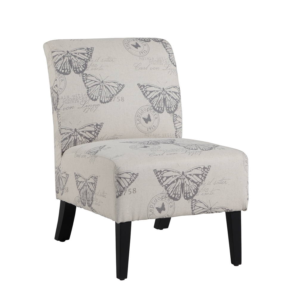 Linen Butterfly Lily Chair. Picture 1