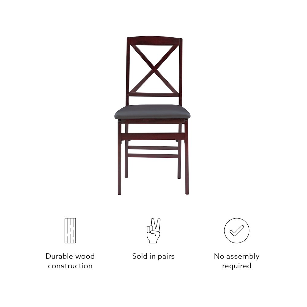 Triena 18 In X Back Folding Chair - Set Of Two. Picture 16