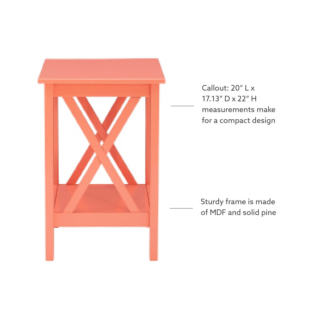 Davis Coral End Table. Picture 10