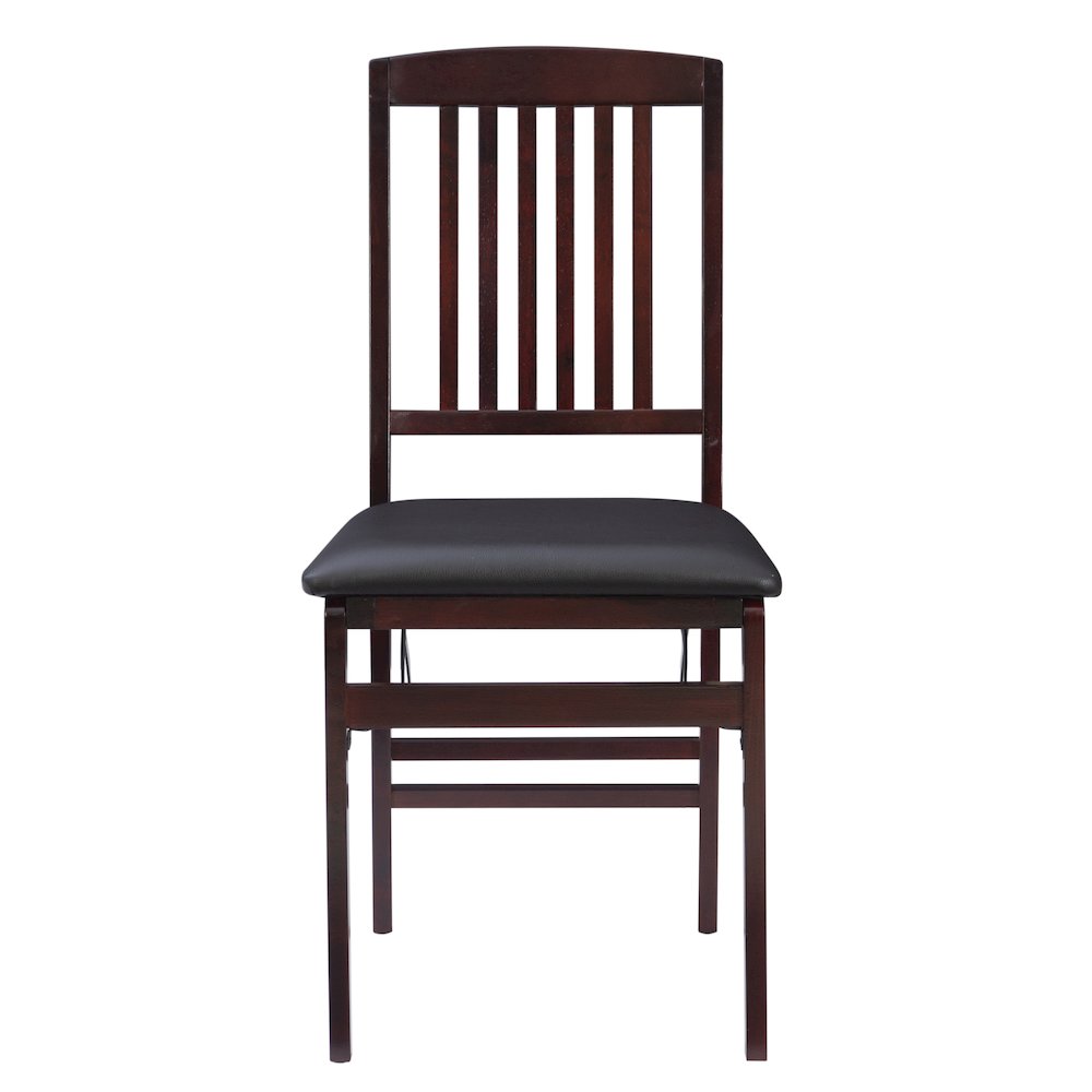 Triena 18 In Mission Back Folding Chair - Set Of Two. Picture 3