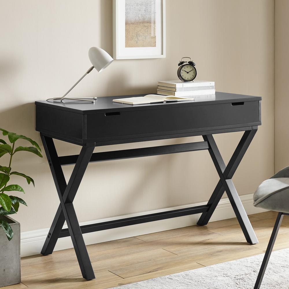 Peggy Lift Top Desk, Black. Picture 1