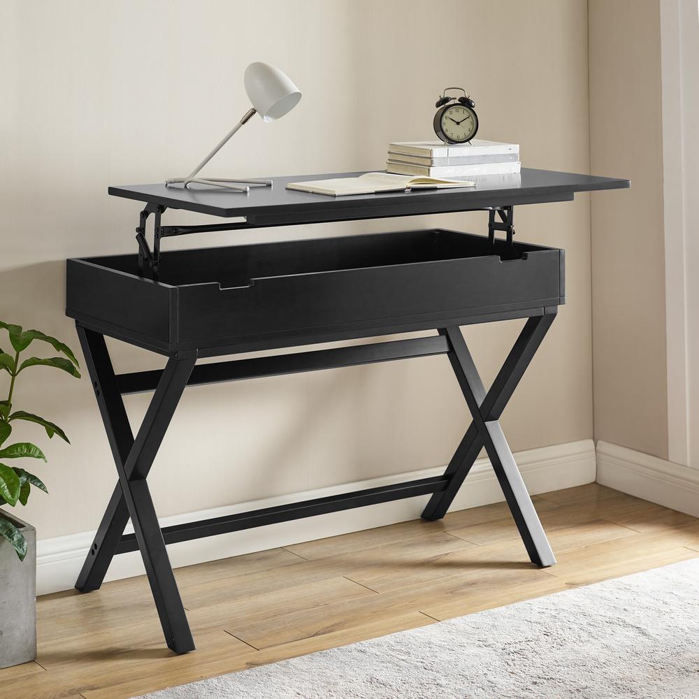 Peggy Lift Top Desk, Black. Picture 2