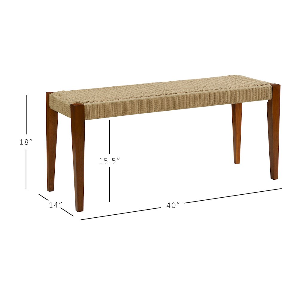 Cadence Dining Bench Brown. Picture 12