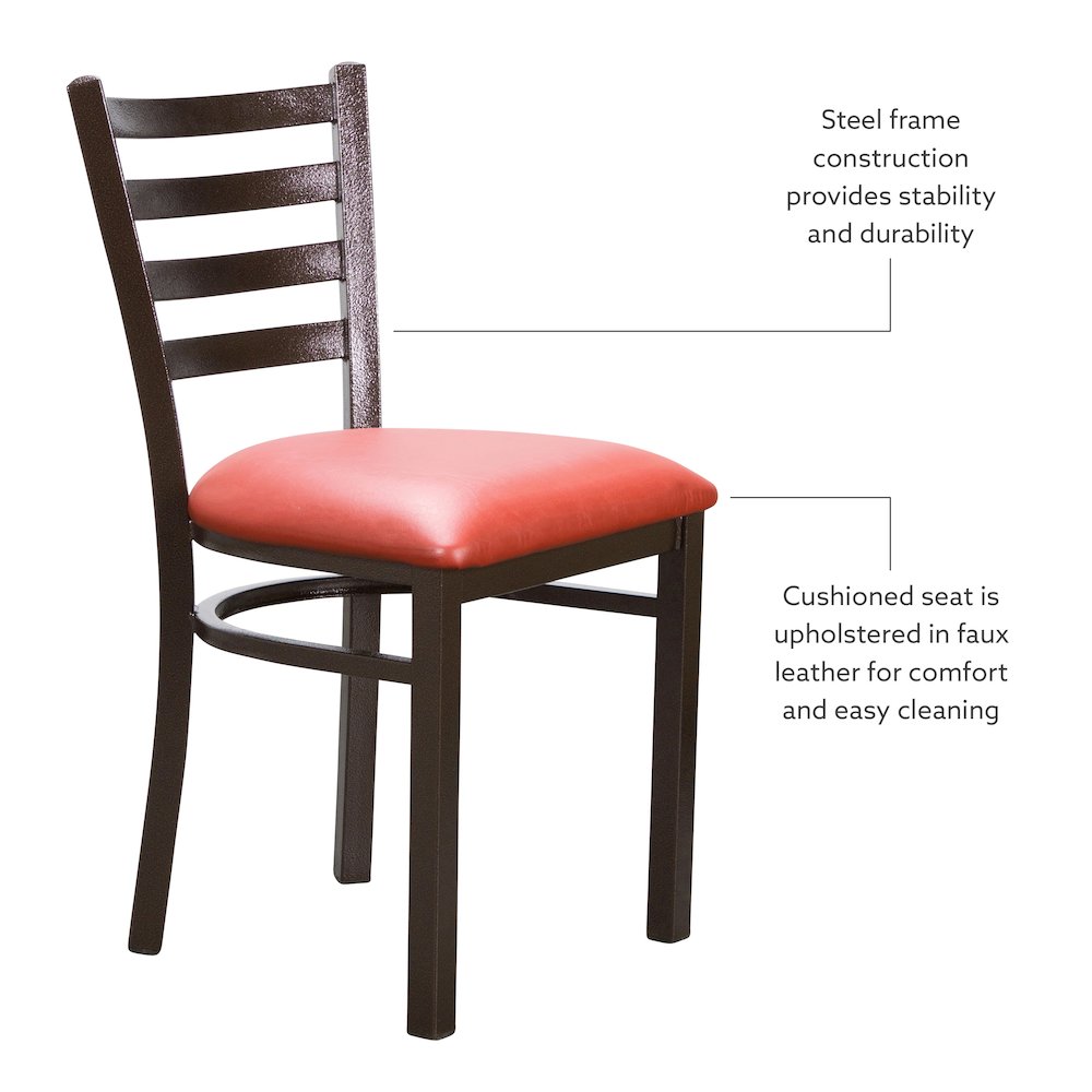 Baxter Metal Side Chair Red Set Of 2. Picture 10