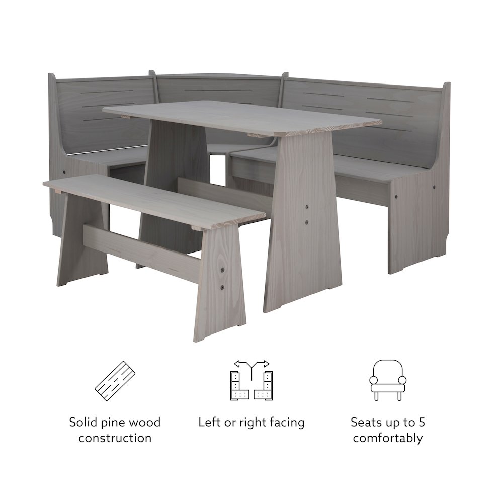 Waldron Corner Nook Set Grey Kit. Picture 17