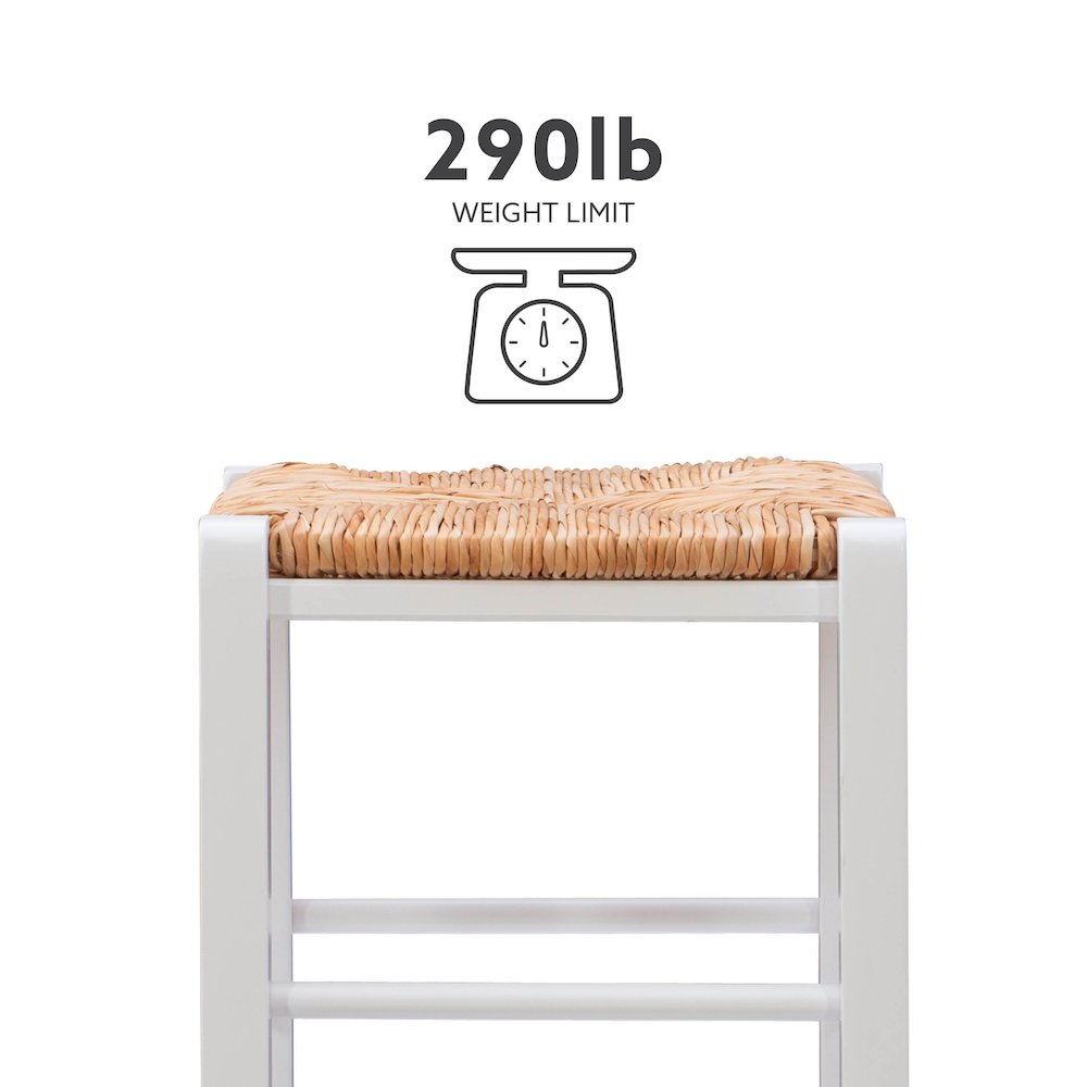 Gianna Backless Barstool White Set Of 2. Picture 13