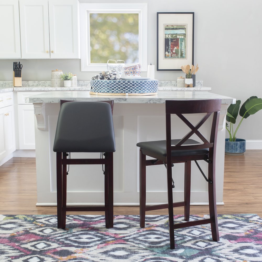 Triena 24 In X Back Folding Counter Stool. Picture 4