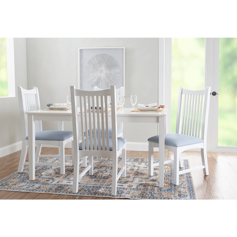 Bonnie Upholstered  Side Chair White Set Of 2. Picture 3