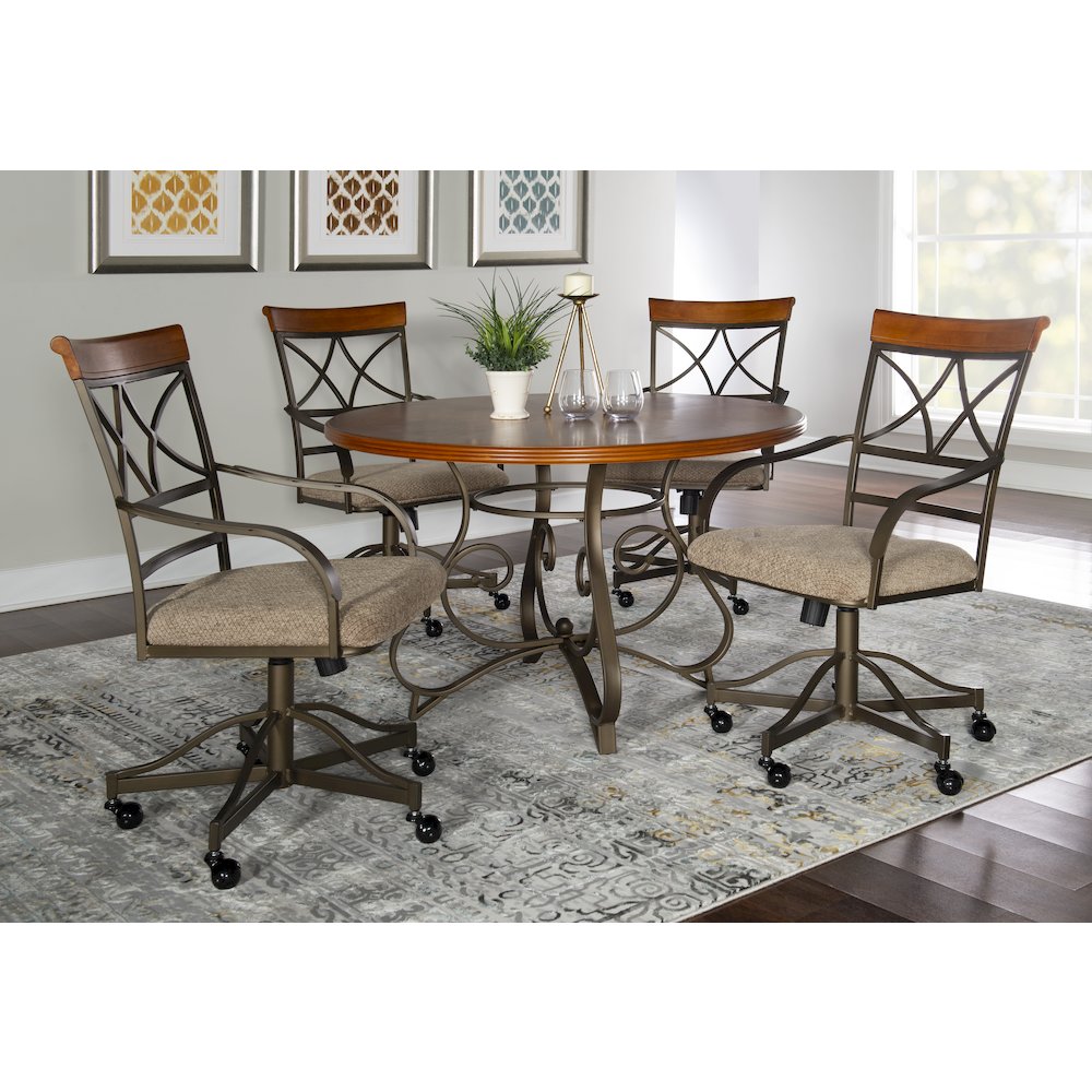 Hamilton 5pc Swivel Dining Set. Picture 2