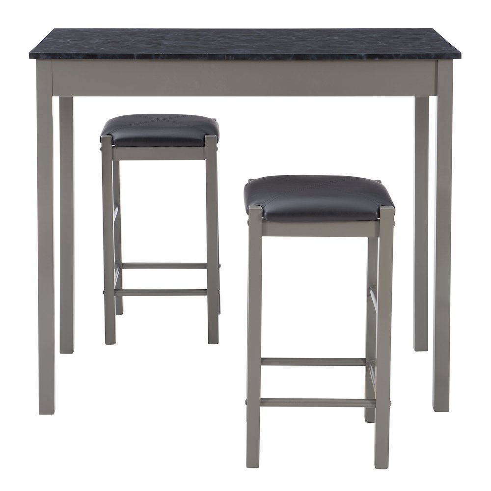 Lancer Tavern Set Grey Faux Marble. Picture 3