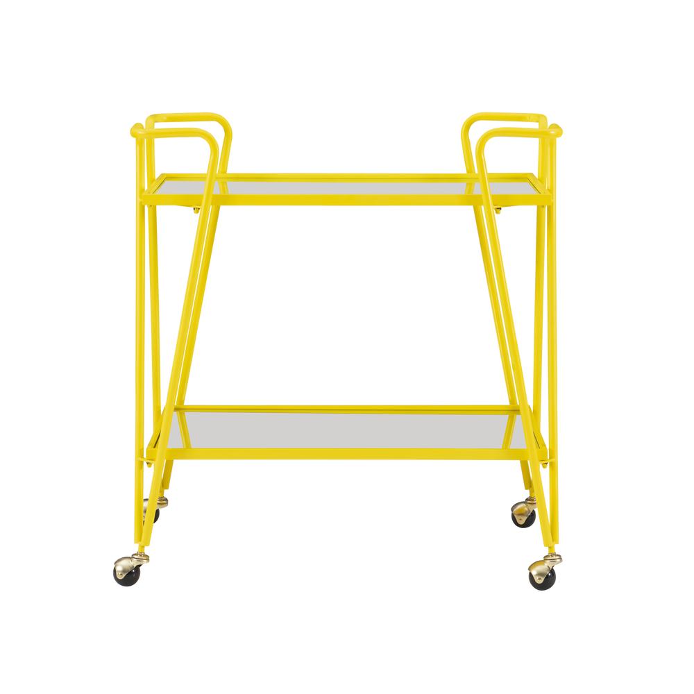 Yellow Mid-Century Bar Cart. Picture 2