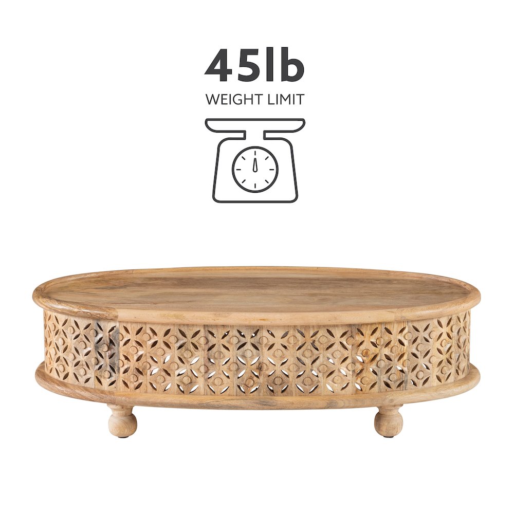 Inora Oval Coffee Table Natural. Picture 11