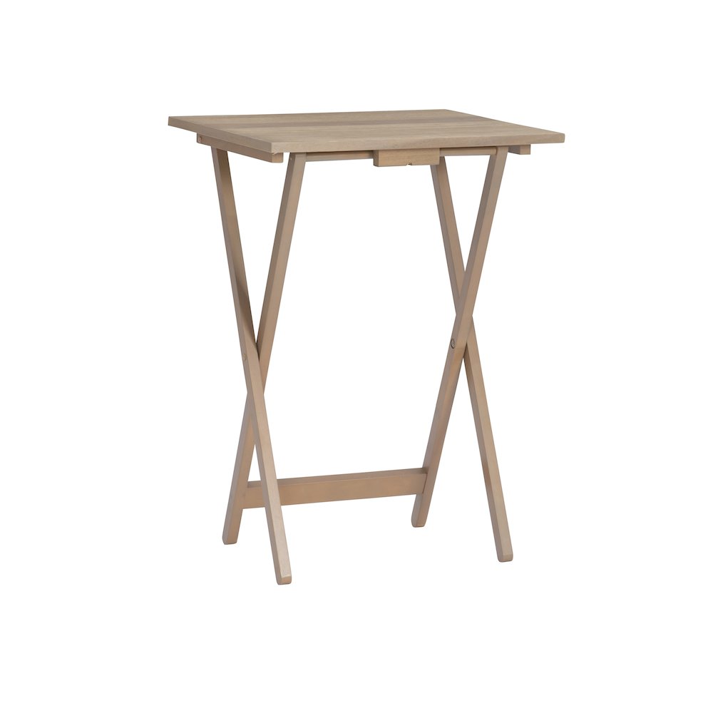 Driftwood Acacia Tray Table Set. Picture 1