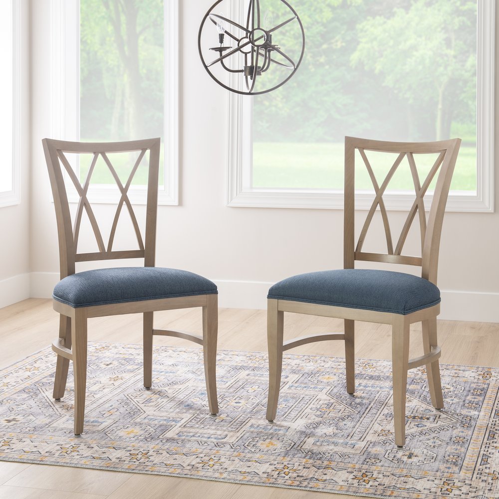 Andes Chair Nat Blue Set Of 2. Picture 3
