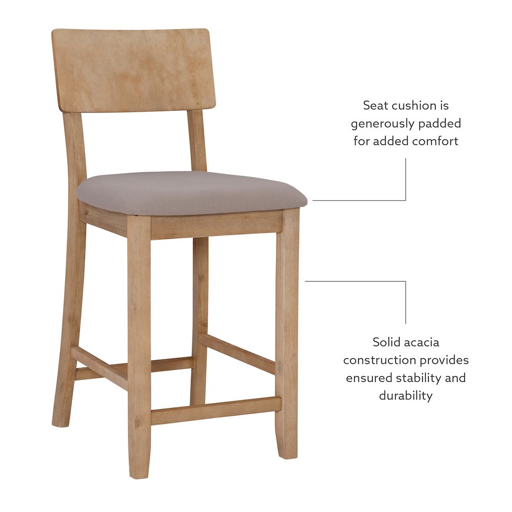 Jordan 24 In Gray Wash Counter Stool. Picture 9