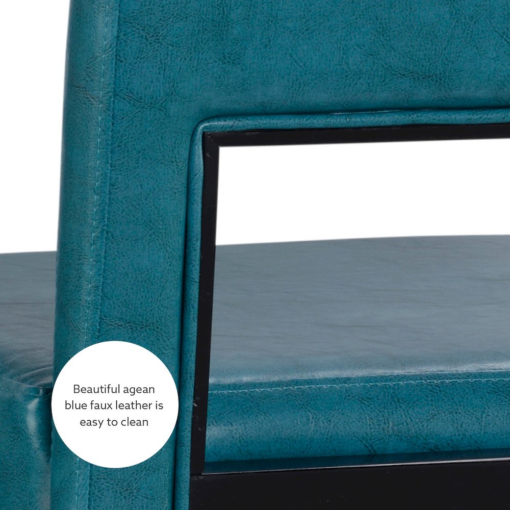 Vega Bar Stool Agean Blue. Picture 7