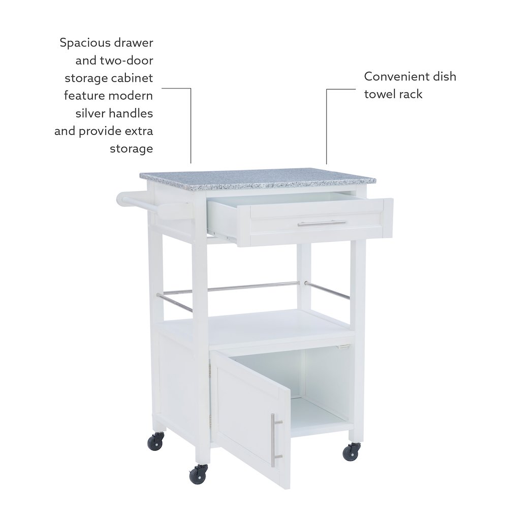 Mitchell Kitchen Cart With Granite Top. Picture 14