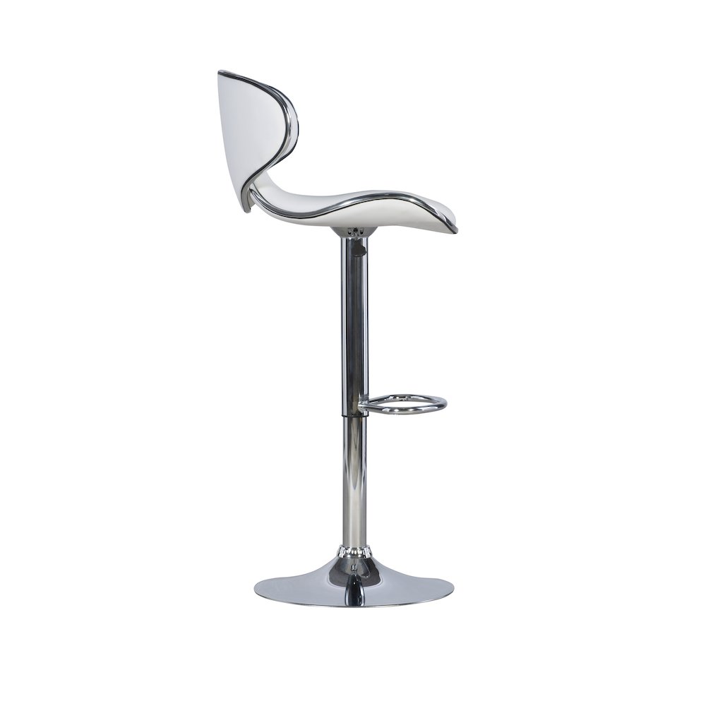 White Adjustable Barstool. Picture 6