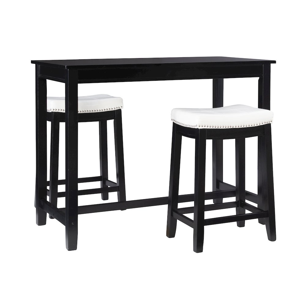 Claridge 3Pc Counter Set Black White. Picture 1