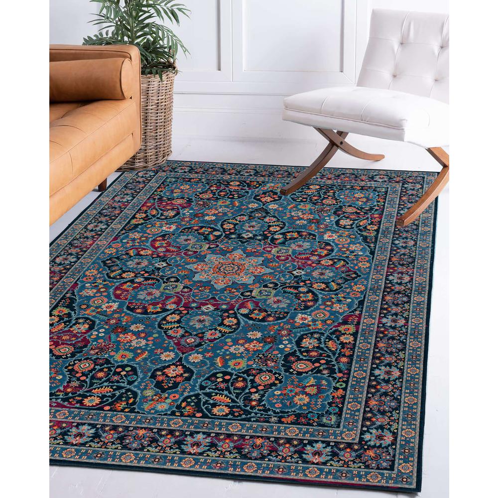 Emerald Grenier Navy & Blue 5x7, Rug. Picture 2