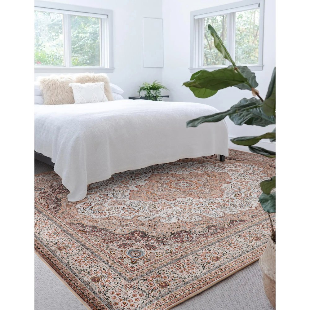 Emerald Myer Ivory & Gold 6.7x9.7, Rug. Picture 1