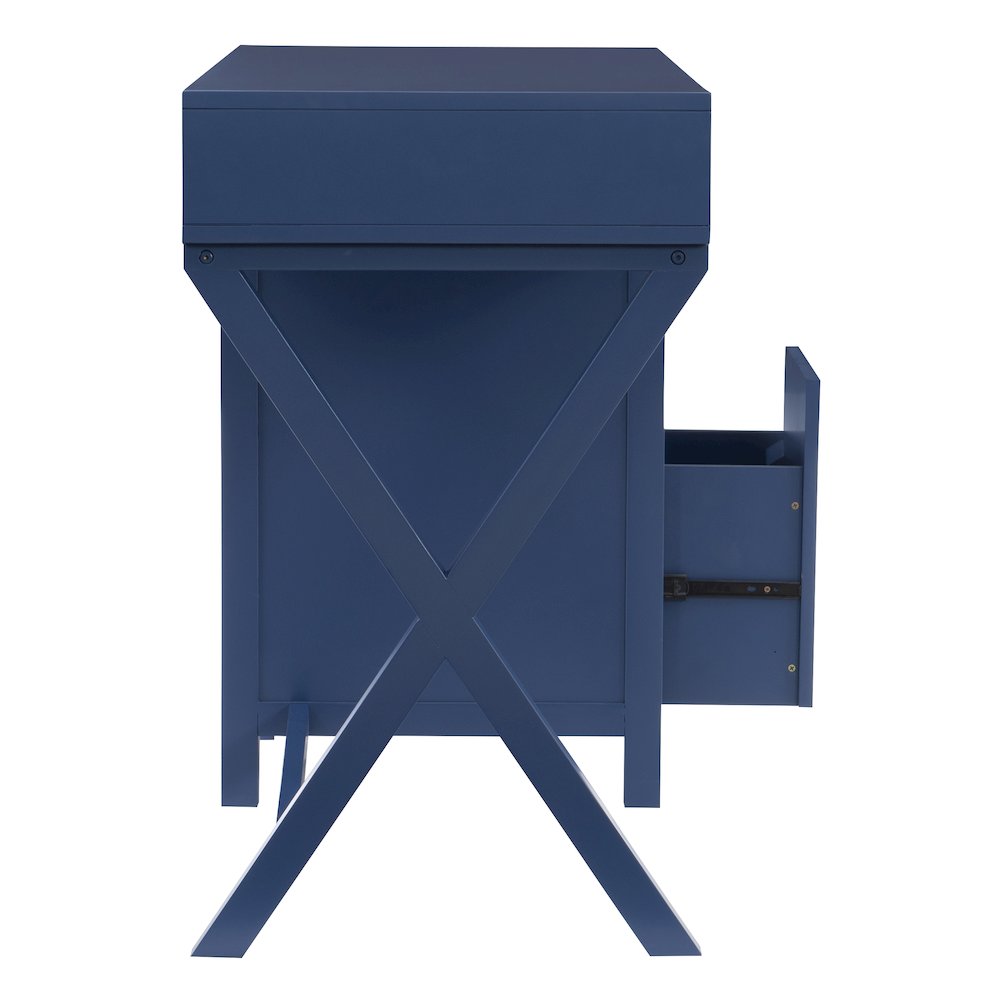 Peggy Side Storage Desk Navy. Picture 8