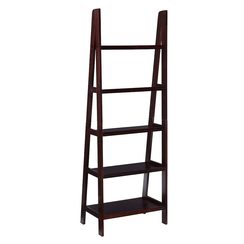 Acadia Ladder Bookshelf, Espresso. Picture 10